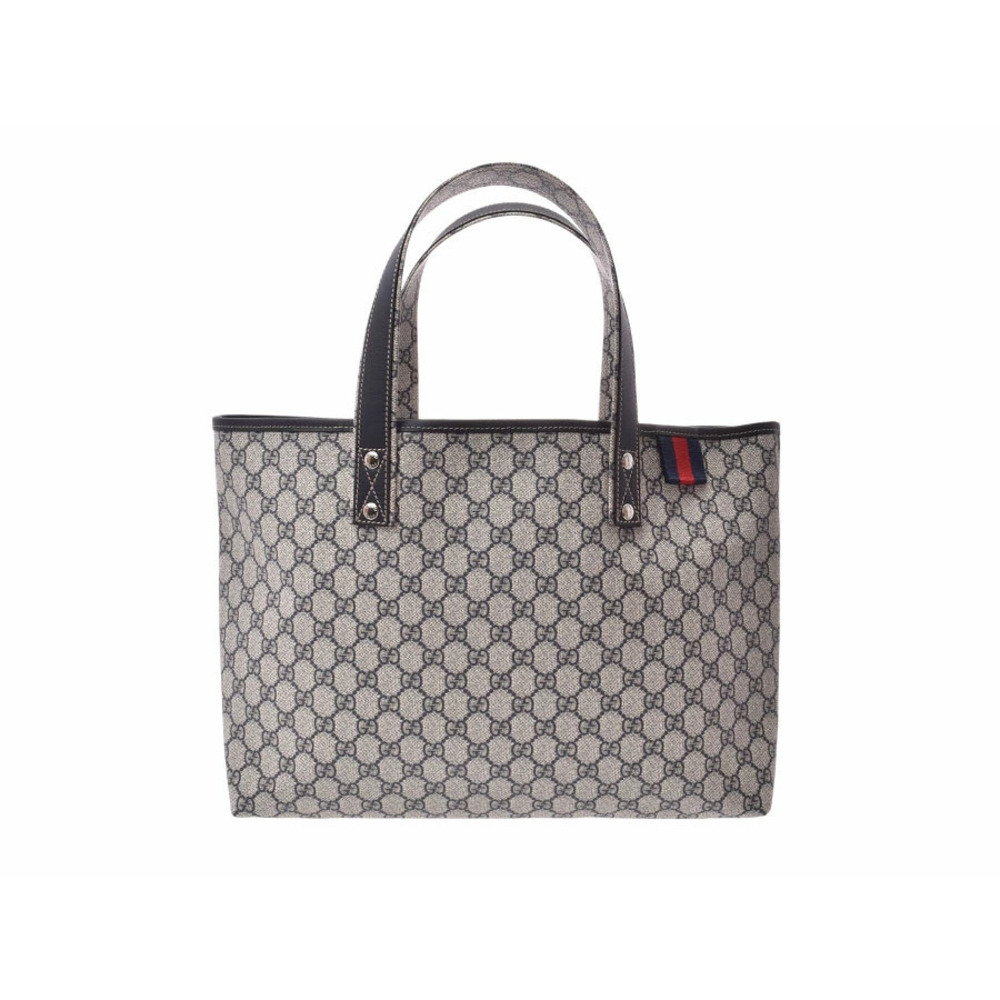 Gucci tote bag Navy Blue GG Supreme leather